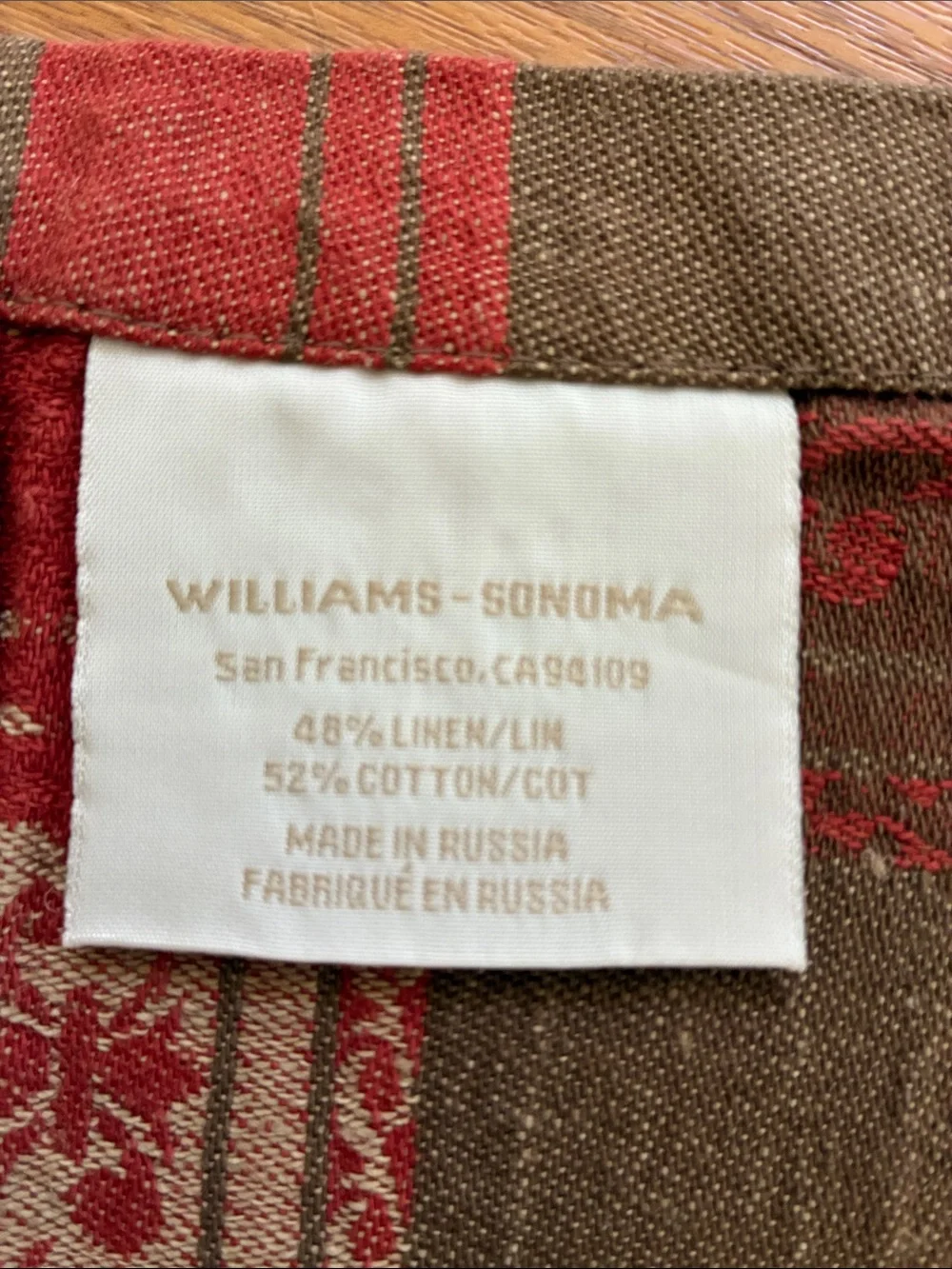 Williams Sonoma 4 linen/cotton blend jacquard napkins floral woven square 21”x21